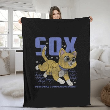 Discover Disney Pixar Lightyear Sox Retro Cat Robot Poste Fleece Blankets