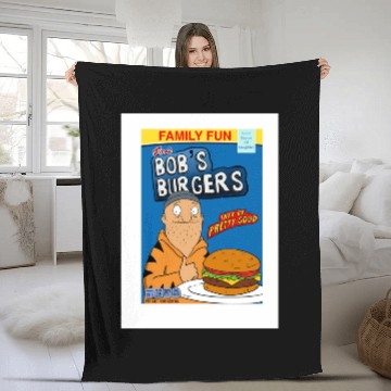 Discover Bobs Burgers cereal Fleece Blankets