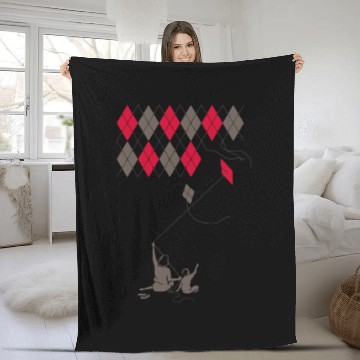 Discover Argyle Kite Fleece Blankets