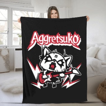 Discover Aggretsuko Rocker Rage Fleece Blankets