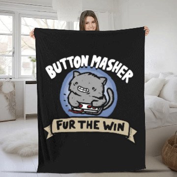 Discover Button Masher Fleece Blankets