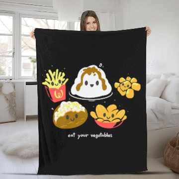 Discover Eat Your Vegetables Fleece Blankets
