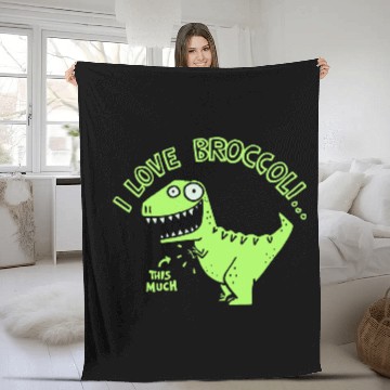 Discover I Love Broccoli Fleece Blankets