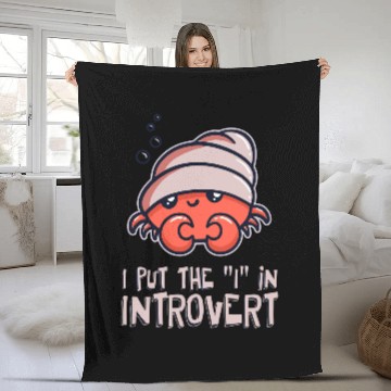 Discover I Is For Introvert Fleece Blankets