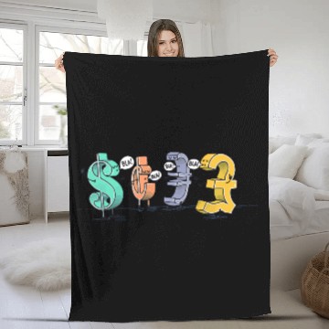 Discover Money Talks Fleece Blankets