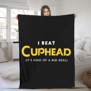 Discover I Beat Cuphead Fleece Blankets