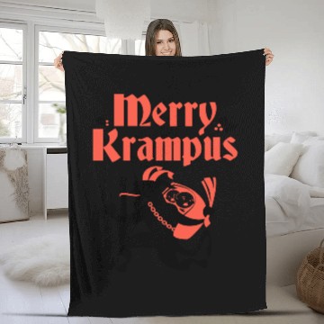 Discover Merry Krampus Fleece Blankets