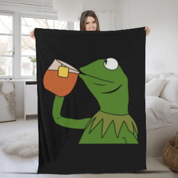 Discover Kermit Meme Fleece Blankets