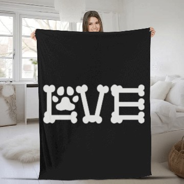 Discover Love Dogs Fleece Blankets