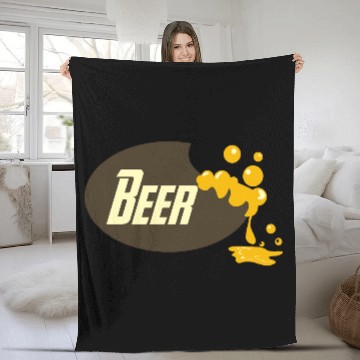 Discover logo bière Fleece Blankets