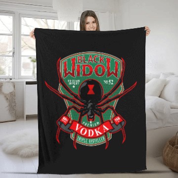 Discover Black Widow Vodka Fleece Blankets