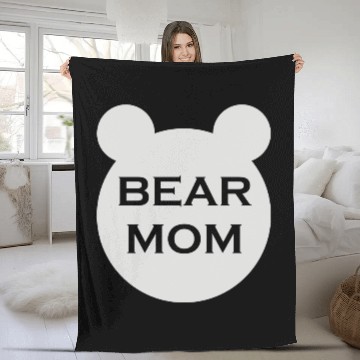 Discover Bear mom Fleece Blankets