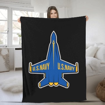 Discover blue angels Fleece Blankets