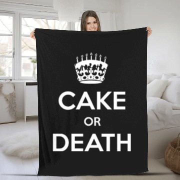 Discover Cake Or Death - Comedy - Fleece Blankets