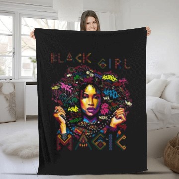 Discover History Month African Heritage Fleece Blankets Black Power Fleece Blankets