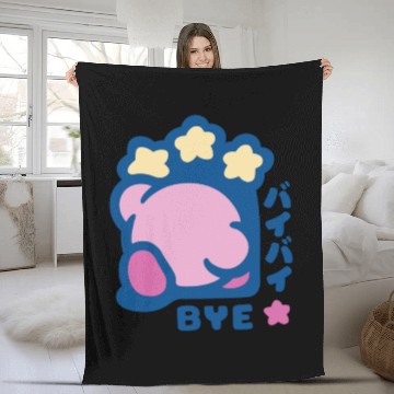 Discover kirby bye Fleece Blankets Fleece Blankets
