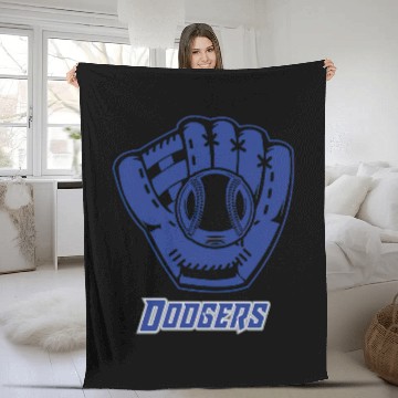 Discover Dodgers Baseball Fleece Blankets