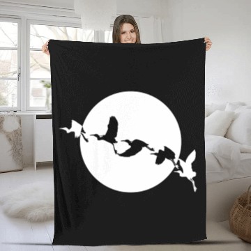 Discover Bird Silhouettes Fleece Blankets