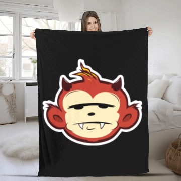 Discover Devil Monkey Face Fleece Blankets