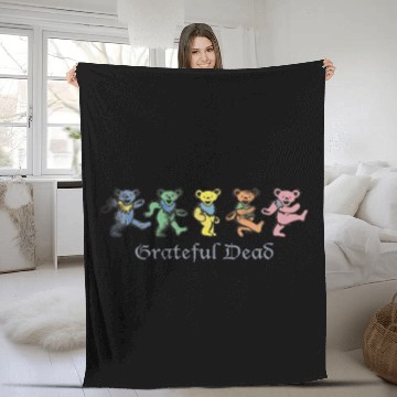 Discover Grateful Dead Unisex Fleece Blankets: Dancing Bears