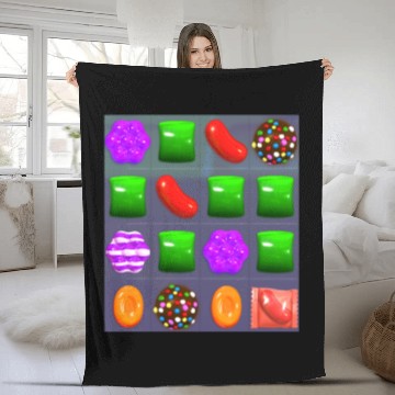Discover Candy Combo Candy Crush Fleece Blankets
