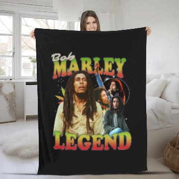 Discover Bob Marley Vintage Fleece Blankets