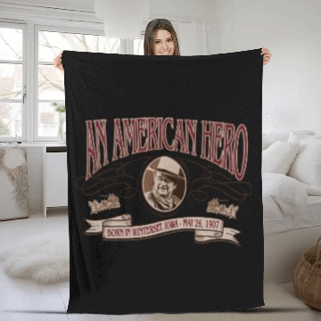 Discover Vintage John Wayne Memorial Fleece Blankets