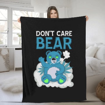 Discover Don't Care Bear Weed Dope Fleece Blankets