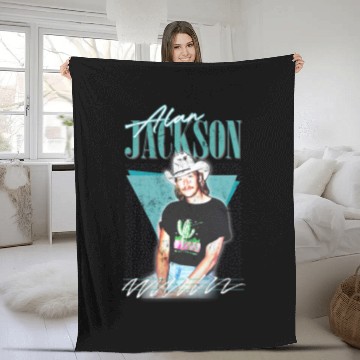 Discover Alan Jackson // Vintage Faded-Style Fan Design - Alan Jackson - Fleece Blankets