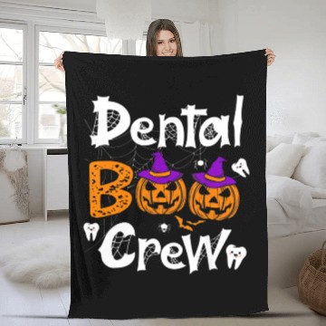 Discover Dental Boo Crew Halloween Fleece Blankets