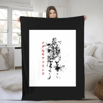 Discover Solid Snake (Metal Gear Solid) v2 Fleece Blankets