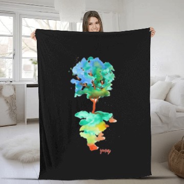 Discover Rainbow Tree Fleece Blankets