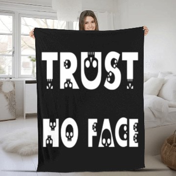 Discover trust no face Fleece Blankets