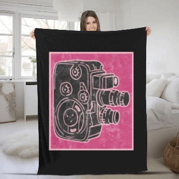 Discover Vintage Camera Fleece Blankets