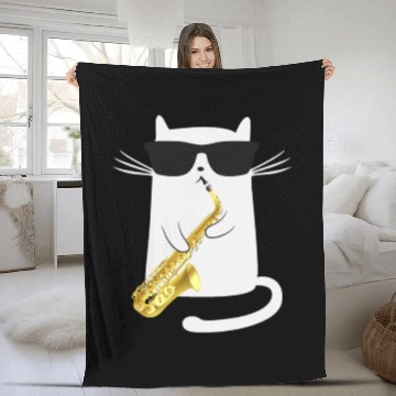 Discover Funny Cat Fleece Blankets