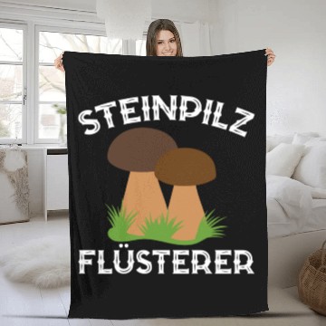 Discover Porcini Whisperer Mushroom Pickers Nature Gift Fleece Blankets