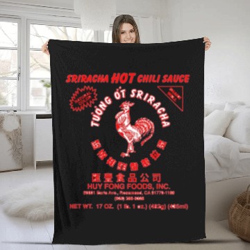 Discover Sriracha HOT Chili Sauce Fleece Blankets