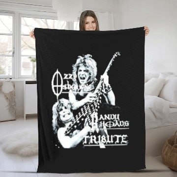 Discover Vintage Ozzy Osbourne Randy Rhoads Tribute Fleece Blankets
