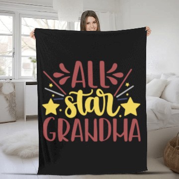 Discover all star grandma Fleece Blankets