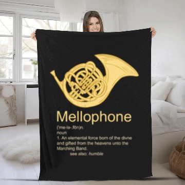 Discover Mellophone Definition Music Trumpet Saxophone Fleece Blankets