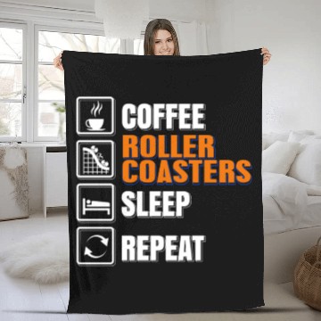 Discover Roller Coaster Fleece Blankets