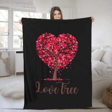 Discover Love Tree Fleece Blankets