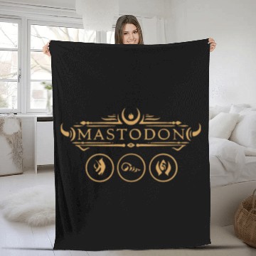 Discover Myluxshirt Mastodon Merch Symbols Fleece Blankets Fleece Blankets