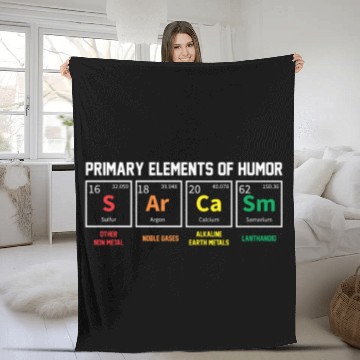 Discover Periodic table chemistry elements birthday present Fleece Blankets