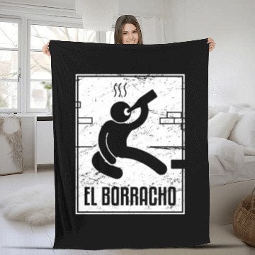 Discover El Borracho | Loteria Mexican Tarot Card Fleece Blankets