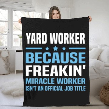 Discover Yard Worker Fleece Blankets