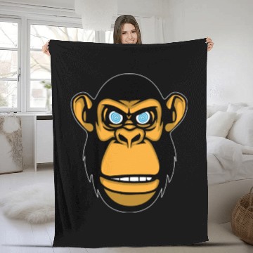 Discover Monkey Face 33 Fleece Blankets