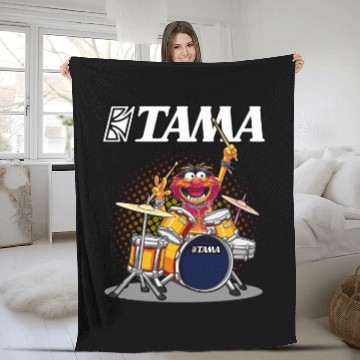 Discover ANIMAL DRUMMER TAMA DRUMS Fleece Blankets