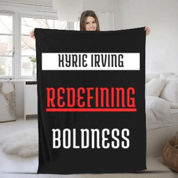 Discover Kyrie Irving REDEFINING boldness Fleece Blankets