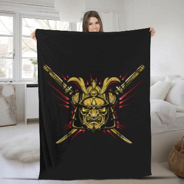 Discover Cool Martial Arts Product Kung Fu Ninja Helmet Fleece Blankets